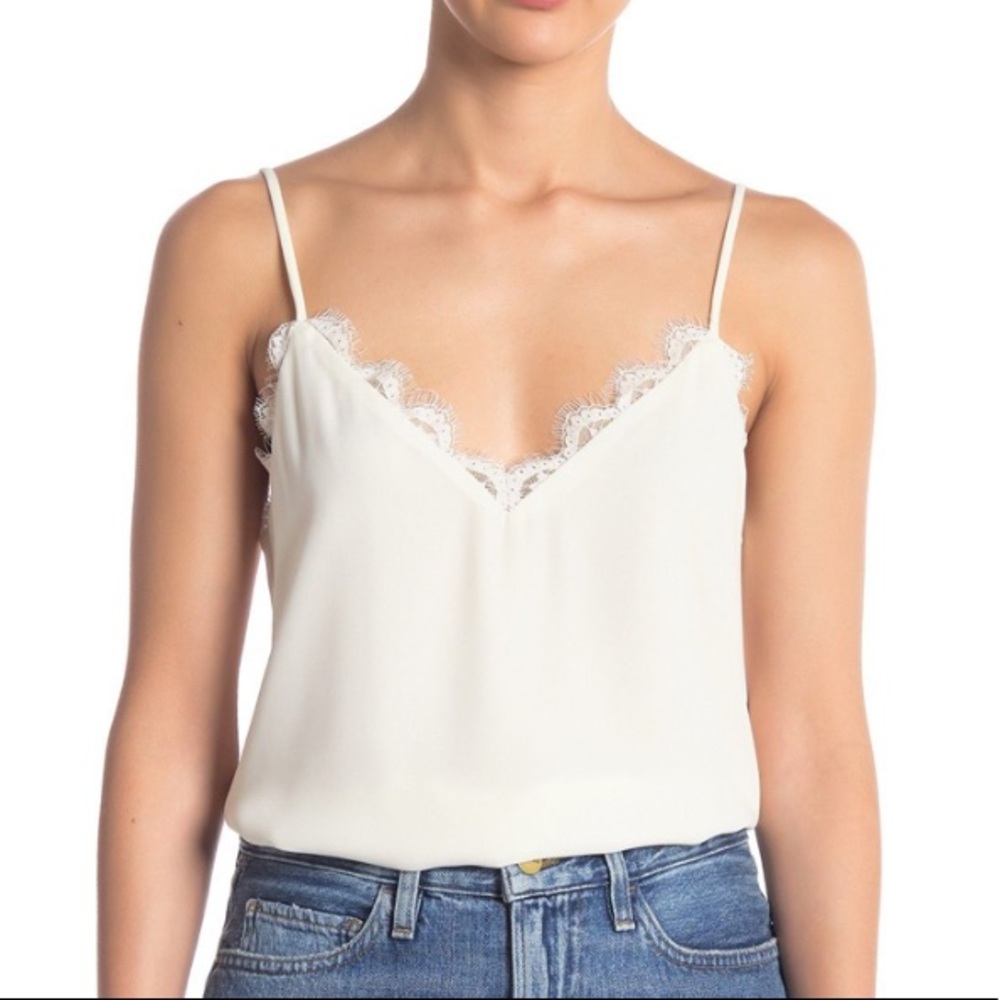 Socialite Black Lace Trim Cami Camisole